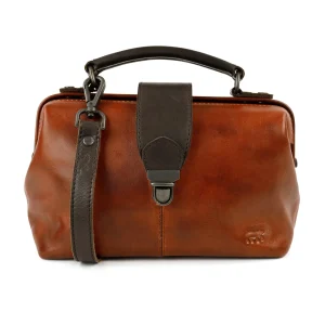 Mini-Arzttasche 'Julia' M Cognac/Dunkelbraun