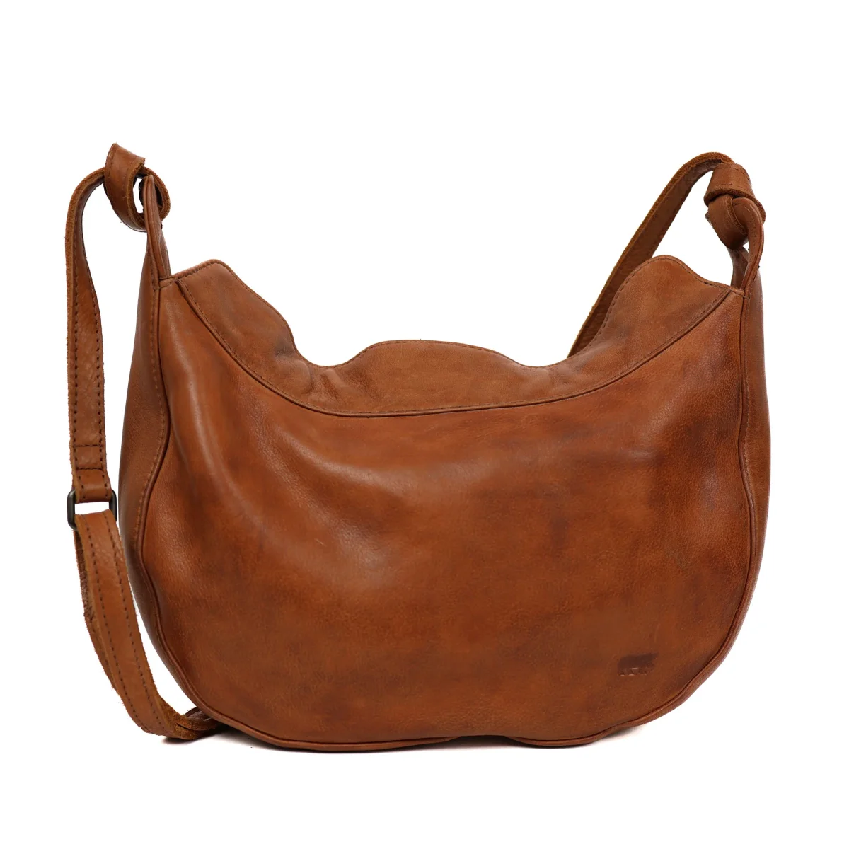 Mittelgroße Beuteltasche 'Senn' Cognac – Bild 3