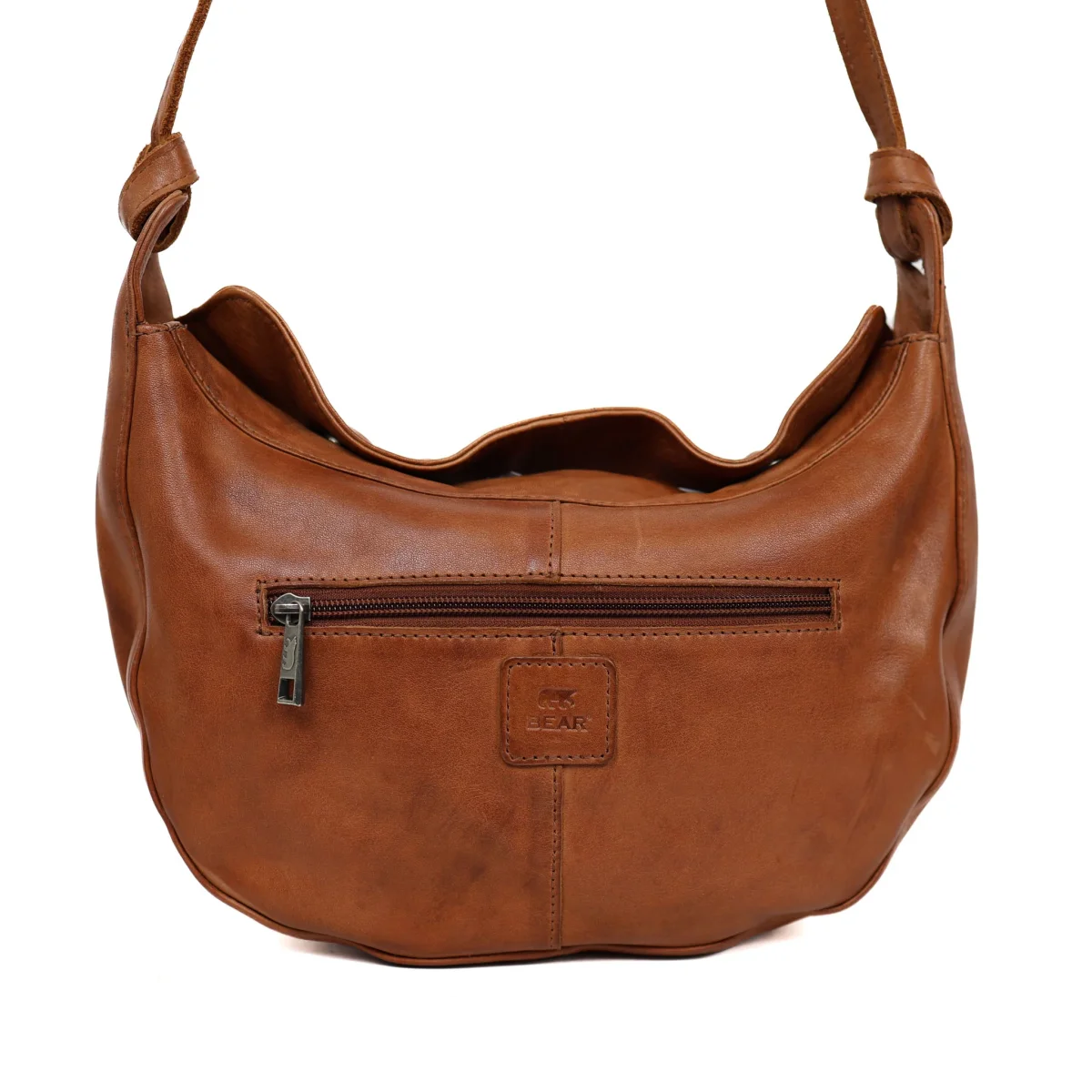 Mittelgroße Beuteltasche 'Senn' Cognac – Bild 4