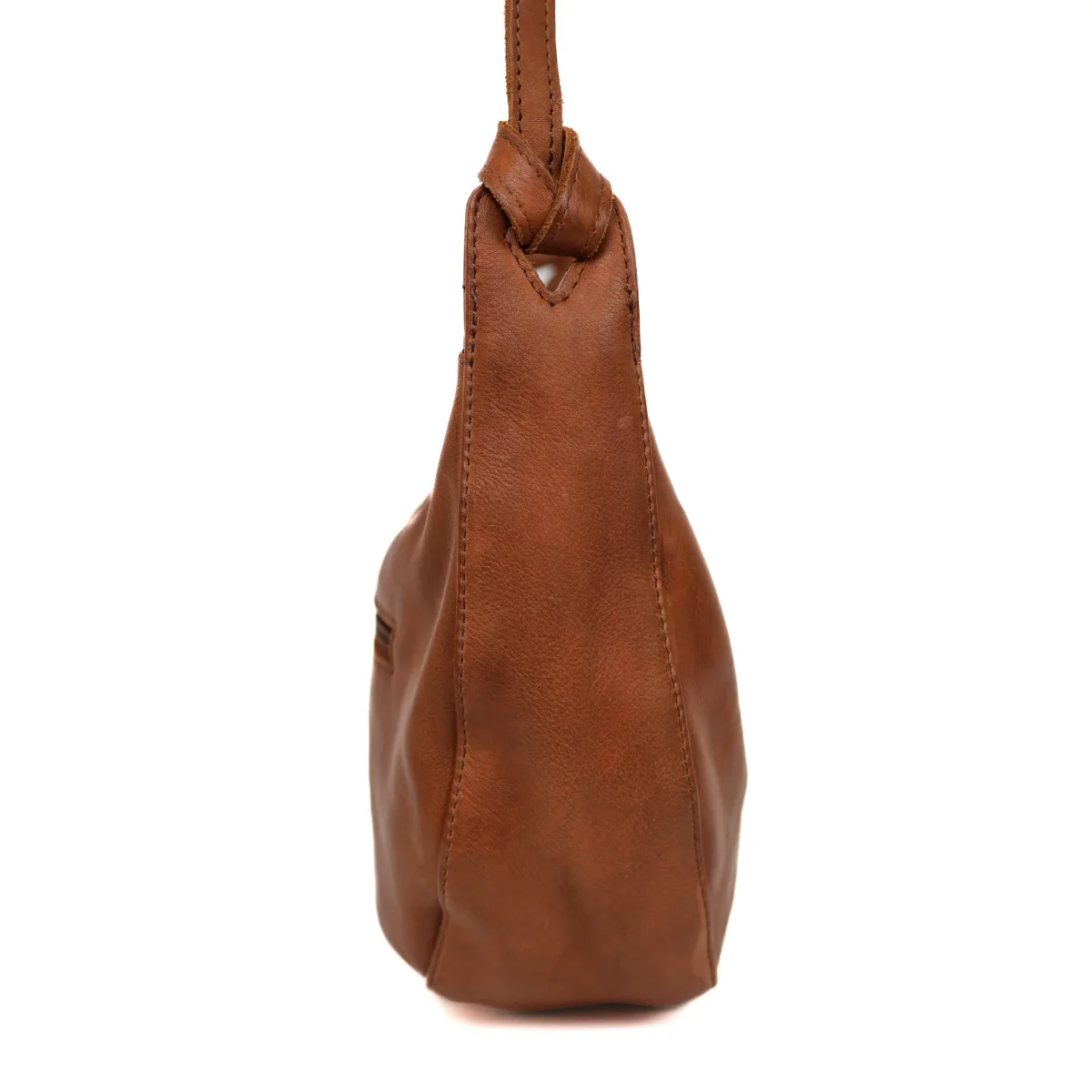 Mittelgroße Beuteltasche 'Senn' Cognac – Bild 6