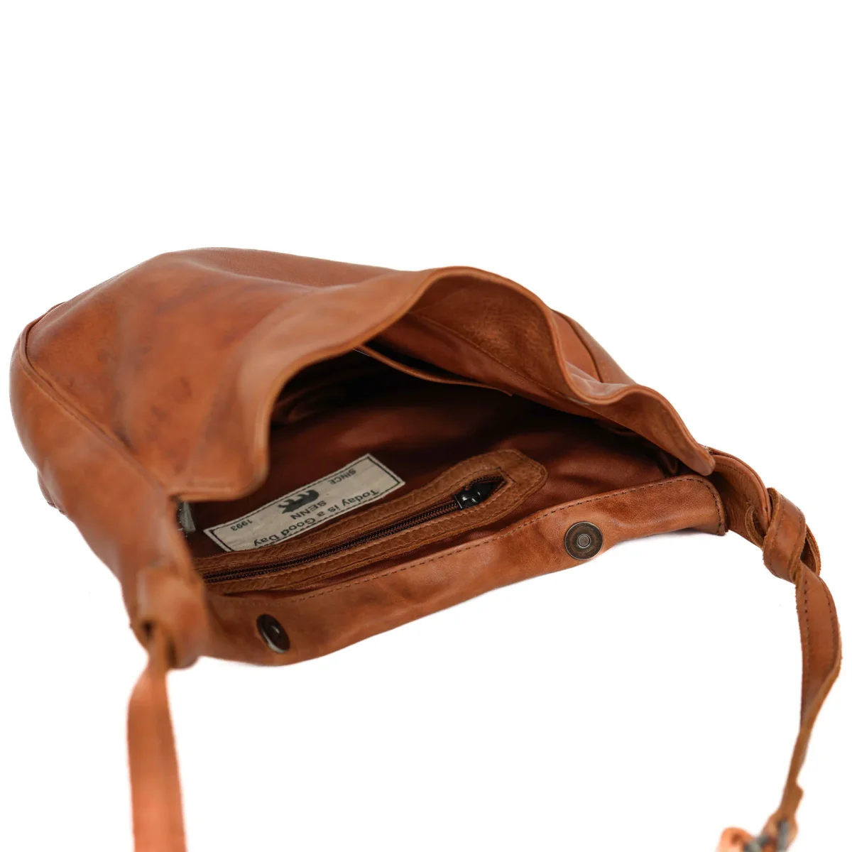 Mittelgroße Beuteltasche 'Senn' Cognac – Bild 7